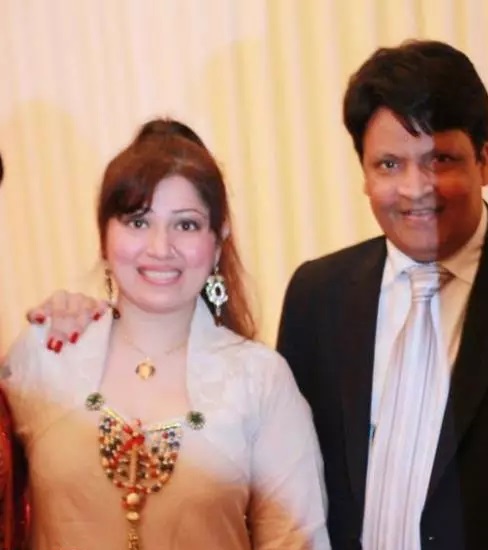 Umar Shareef with his third wife Zareen Ghazal